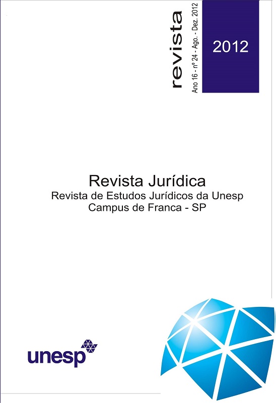 					Visualizar v. 16 n. 24 (2012): Revista de Estudos Jurídicos da UNESP
				